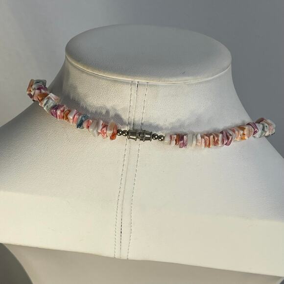 Necklace costume jewelry tropical shell faux puca puka shell beach summer wear - Picture 4 of 11